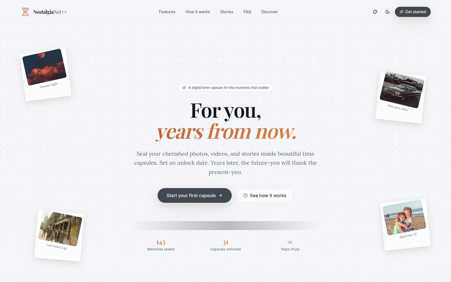 NostalgiaNet++ — a digital time capsule for the moments that matter